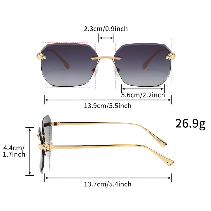 Stylowe męskie okulary przeciwsłoneczne bez oprawek – elegancka ochrona przed słońcem dla mężczyzn