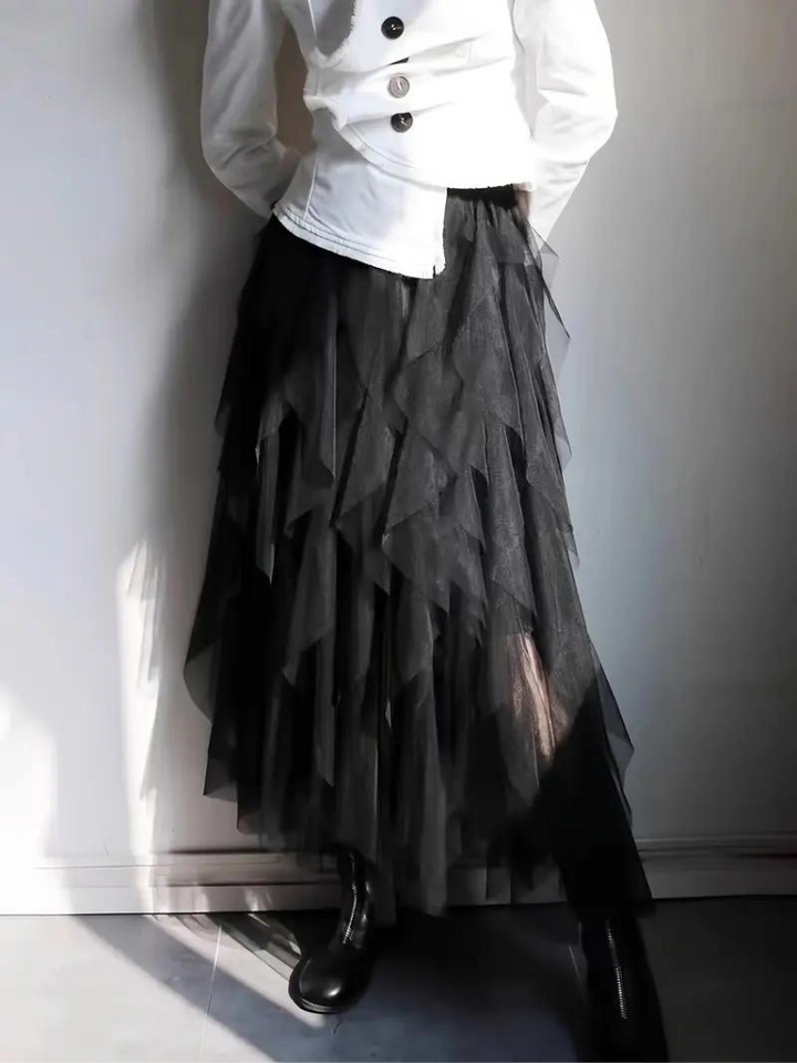 Stilvoller Damenrock mit Rüschen - eine elegante und modische Wahl für jeden Anlass