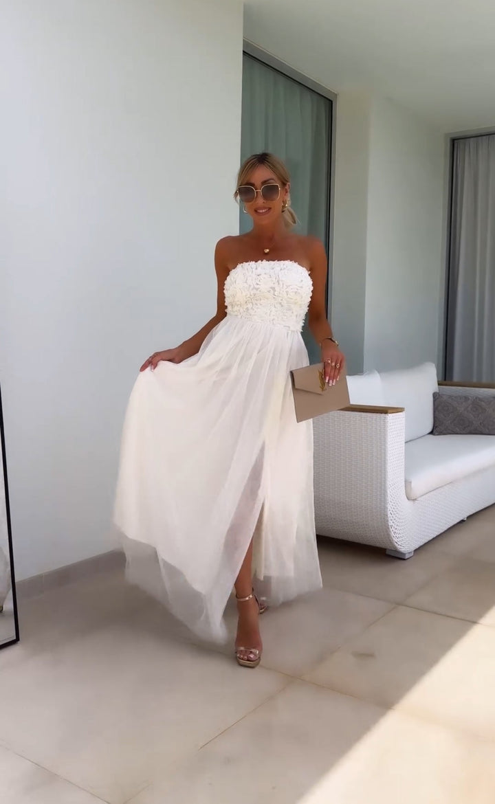 Stella™ Kwiatowa Tiulowa Sukienka Marzeń na Eleganckie Okazje - Wyjątkowa Elegancja i Styl