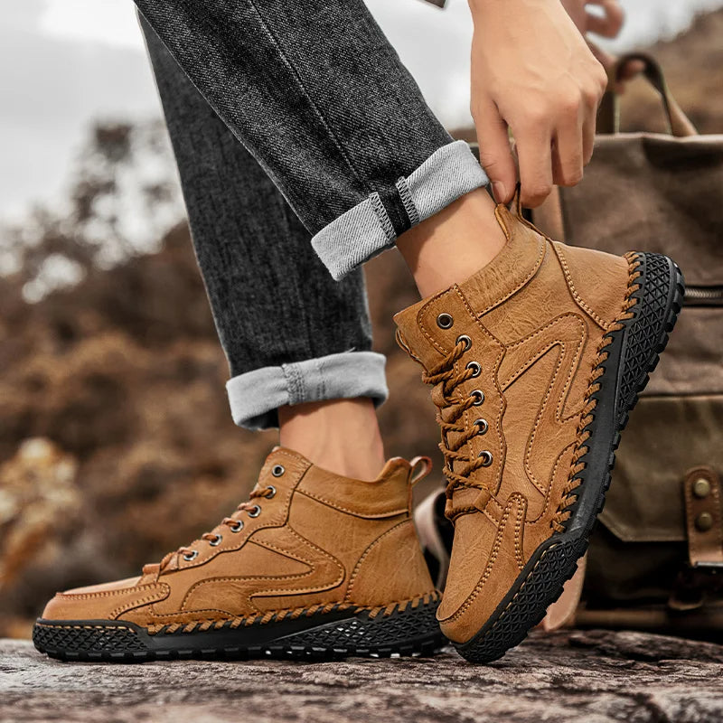 Strapazierfähige und elegante Lederwanderschuhe für Männer