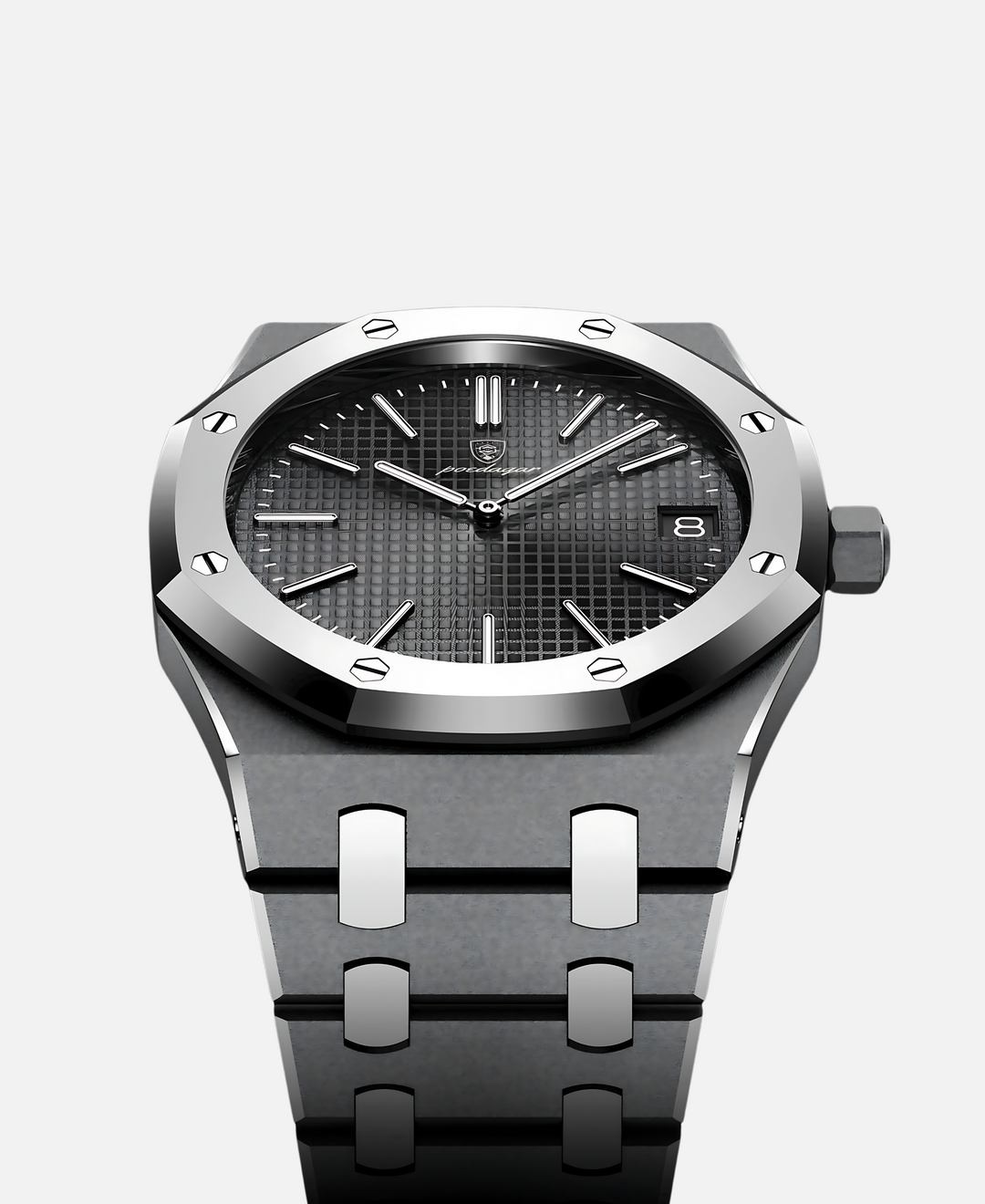 Elegancki męski zegarek 41 mm z trwałą kopertą ze stali nierdzewnej