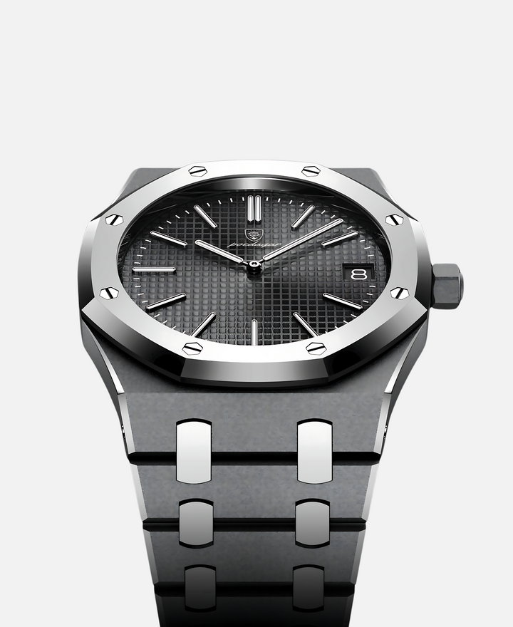 Elegancki męski zegarek 41 mm z trwałą kopertą ze stali nierdzewnej