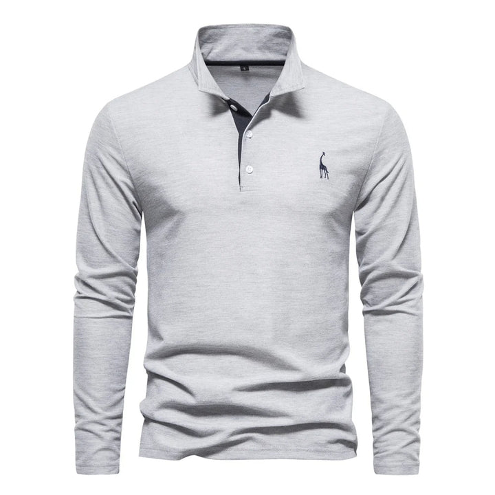 Stylowy męski sweter polo z długim rękawem – komfort i elegancja na co dzień