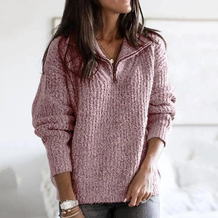 Eleganter Damenpullover mit Reißverschluss - perfekt für jede Gelegenheit