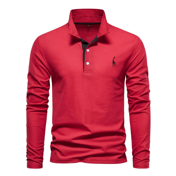 Stylowy męski sweter polo z długim rękawem – komfort i elegancja na co dzień