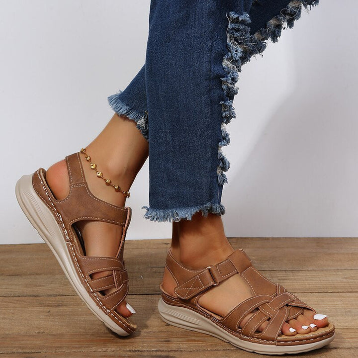 Bequeme Plateau-Wandersandalen für Damen - ideal für Outdoor-Aktivitäten mit orthopädischer Unterstützung