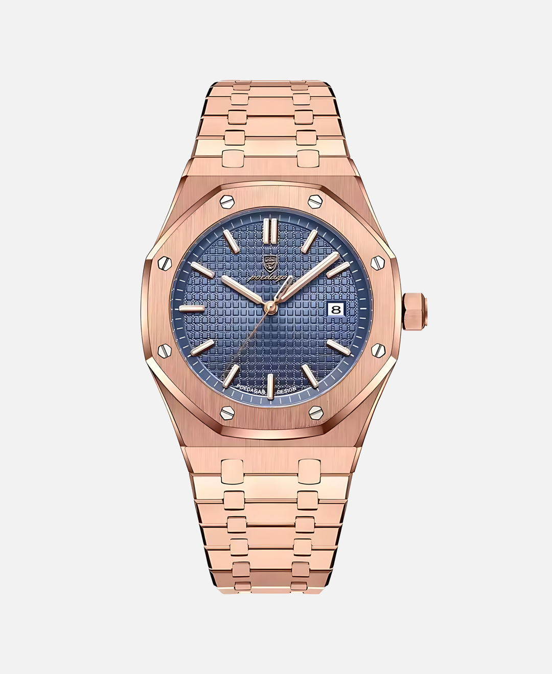 Elegancki męski zegarek 41 mm z trwałą kopertą ze stali nierdzewnej