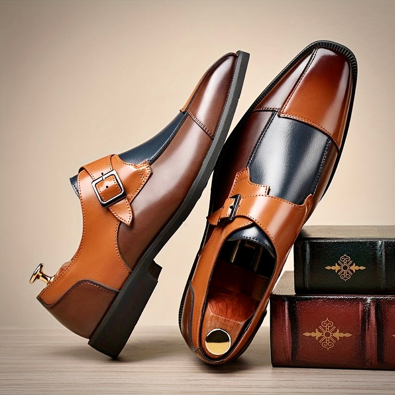 Eleganckie męskie buty z paskiem typu monk na klamrę – doskonały styl i klasyka