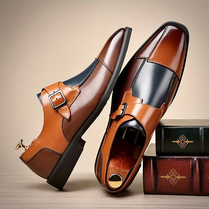 Eleganckie męskie buty z paskiem typu monk na klamrę – doskonały styl i klasyka
