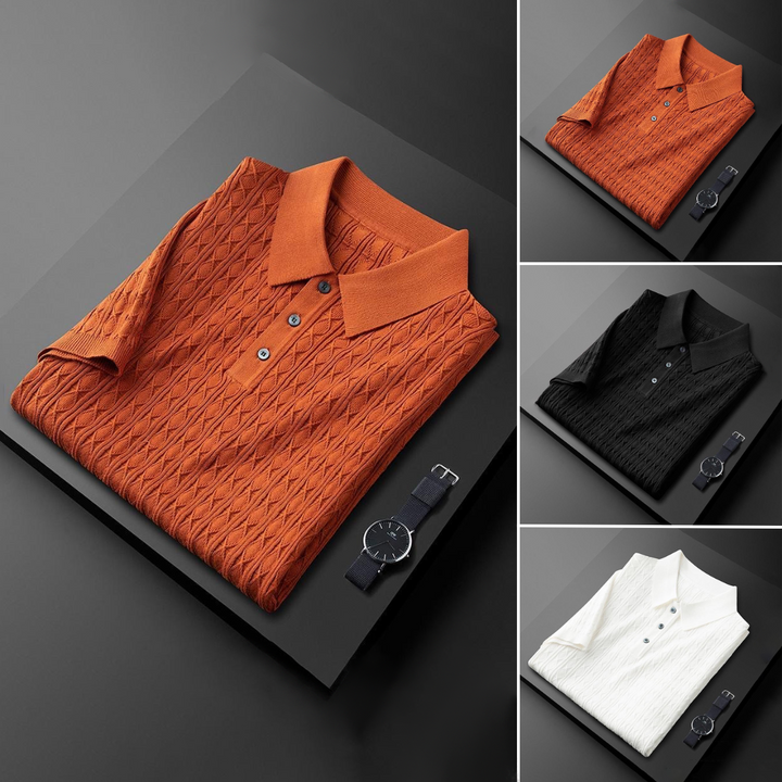 Exklusive Herren-Poloshirts aus Diamantstrick - eleganter Stil und außergewöhnlicher Komfort