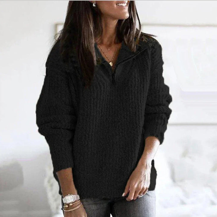 Eleganter Damenpullover mit Reißverschluss - perfekt für jede Gelegenheit
