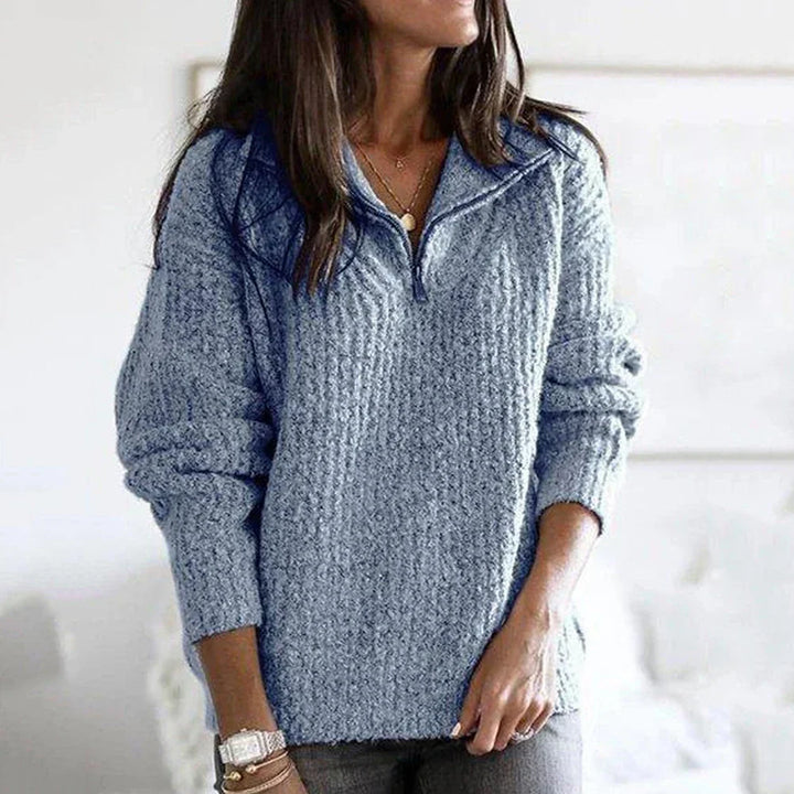 Eleganter Damenpullover mit Reißverschluss - perfekt für jede Gelegenheit