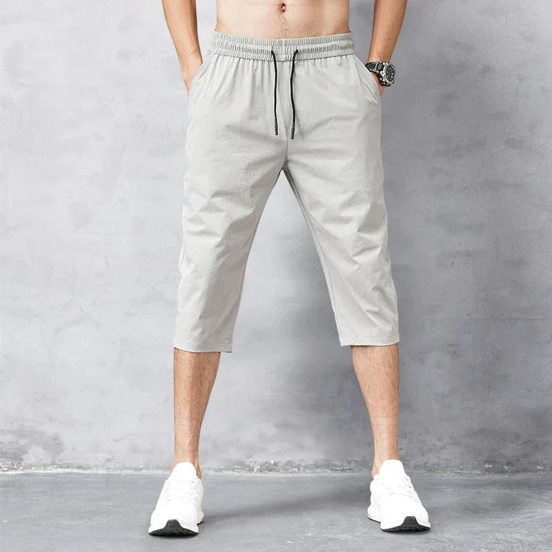 Leicht trocknende Herren-3/4-Hose aus Nylon - bequem, atmungsaktiv und ideal für den aktiven Stil im Alltag