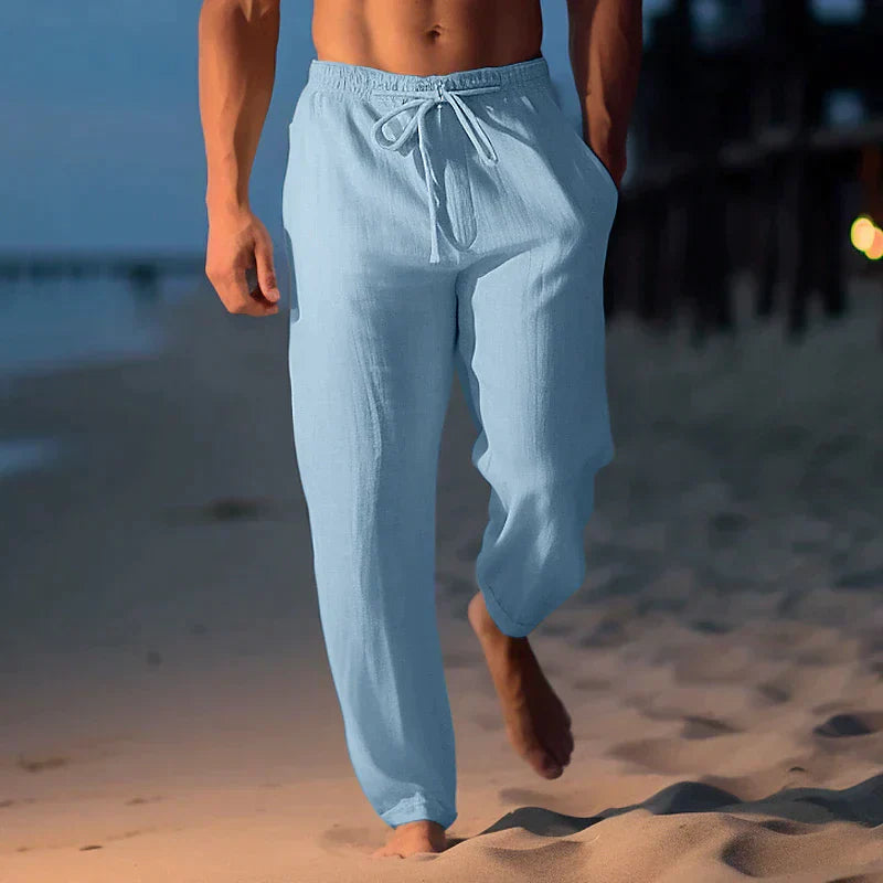 Pantaloni in Lino Eleganti da Uomo Gabriele™ - Komfort und Stil Raffinato