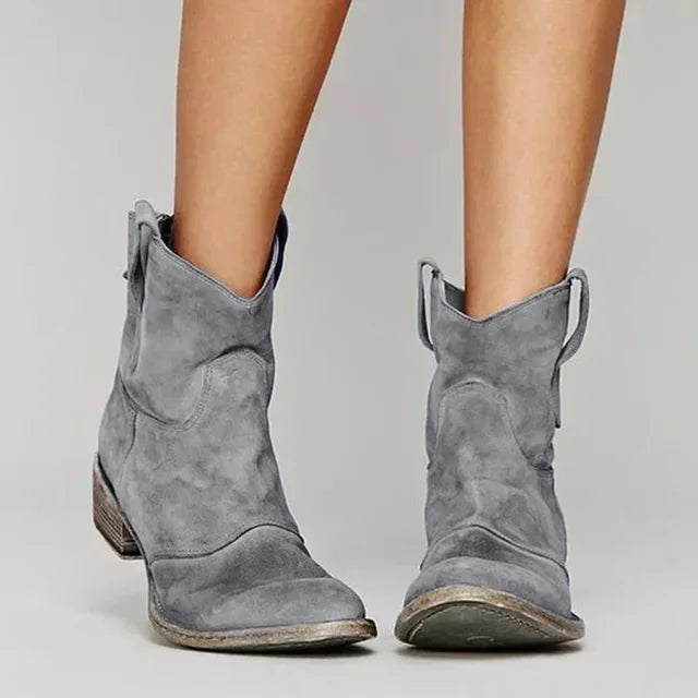 Stilvolle Damenstiefeletten aus elegantem Vintage-Leder