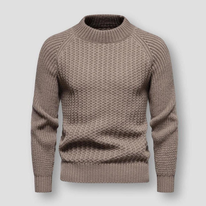 Ekskluzywny męski sweter z luksusowej dzianiny waflowej dla wyjątkowego stylu