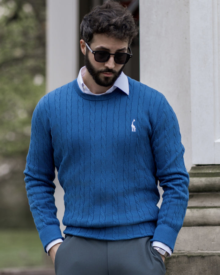 Modischer Herrenpullover aus weichem Baumwollstrick - zeitloser Komfort und Eleganz