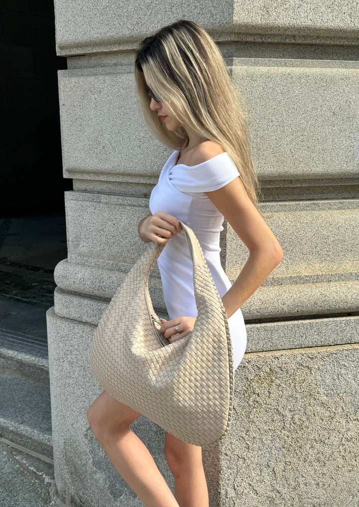 Valarie | Stylowa i elegancka beżowa torebka na ramię Chic