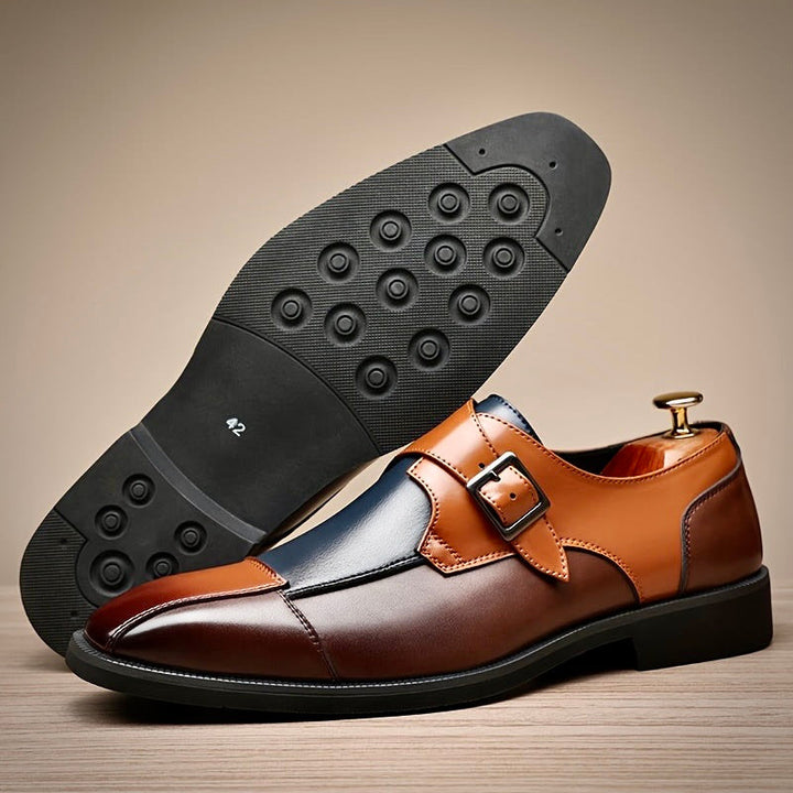 Eleganckie męskie buty z paskiem typu monk na klamrę – doskonały styl i klasyka