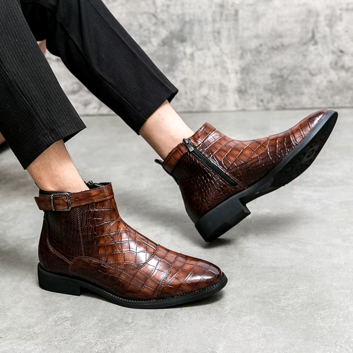 Eleganckie męskie skórzane buty Chelsea na wyjątkowe okazje