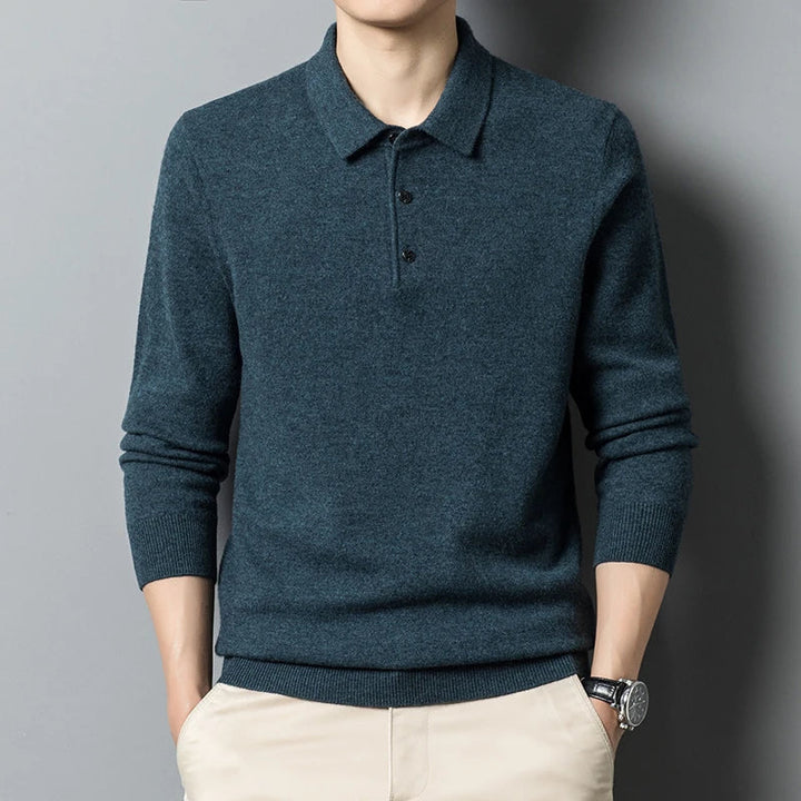 Stilvoller und luxuriöser Herren-Polopullover - eine Kombination aus Eleganz und Komfort