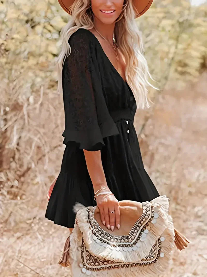 Modisches und elegantes Boho-Minikleid für Frauen - der perfekte Stil für jede Gelegenheit
