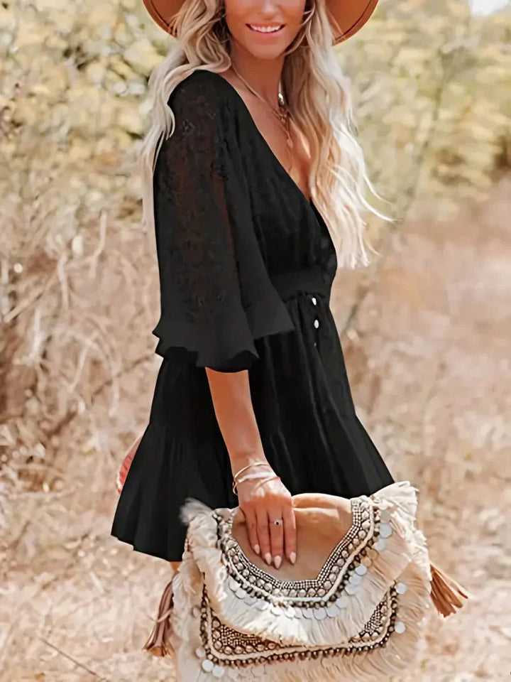 Modisches und elegantes Boho-Minikleid für Frauen - der perfekte Stil für jede Gelegenheit
