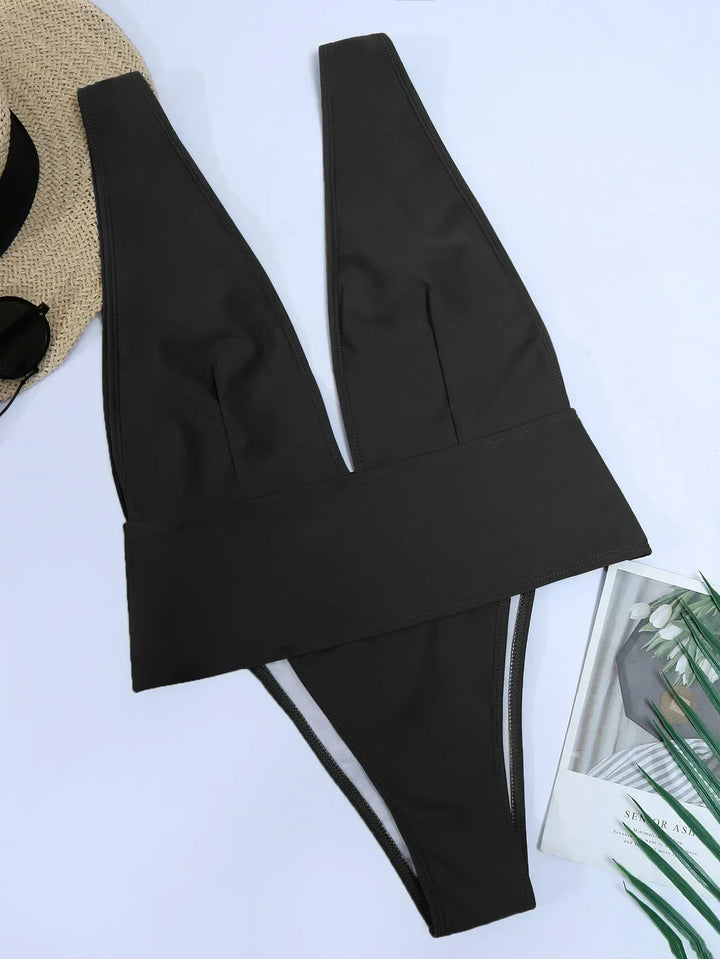Rhia | Luxe Badpak met Open Rug en Chic Snit voor een Verfijnde en Elegante Look