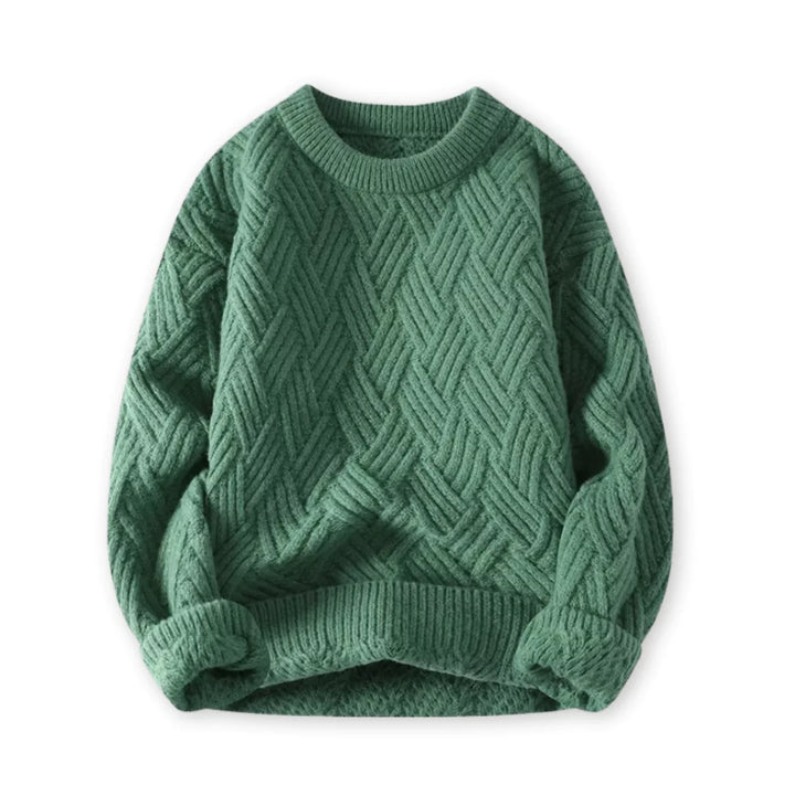 Herren-Wollpullover mit elegantem Twill - klassischer Stil und unübertroffene Wärme