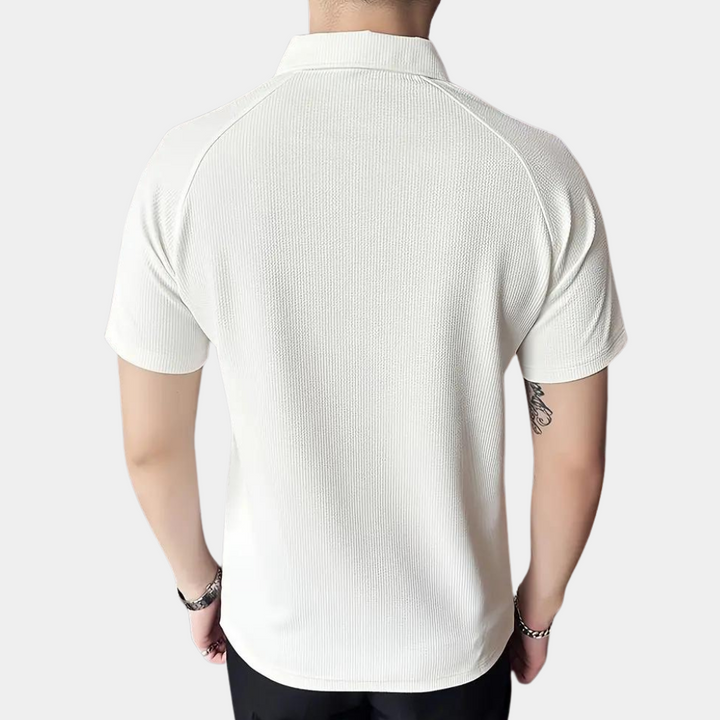 Elegantes und lässiges Herren-Poloshirt mit Reißverschluss aus hochwertiger Baumwolle