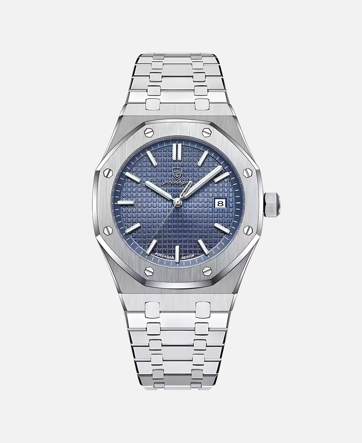 Elegancki męski zegarek 41 mm z trwałą kopertą ze stali nierdzewnej