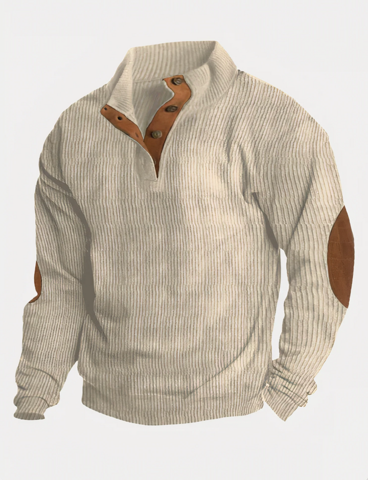 Modischer Herren-Rippenstrickpullover - Alltagsklassiker