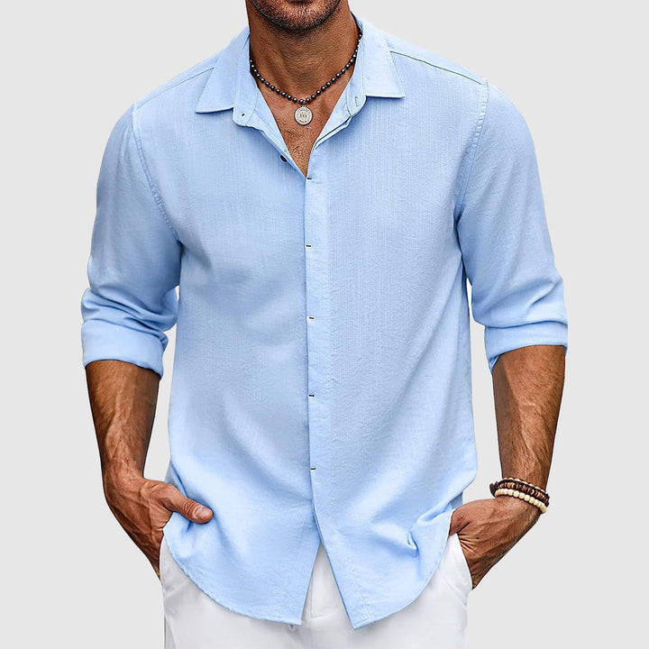 Elegantes Herren-Leinenhemd in trendigen Farben - perfekt für einen anspruchsvollen und stilvollen Look
