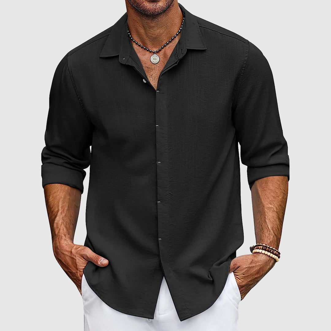 Elegantes Herren-Leinenhemd in trendigen Farben - perfekt für einen anspruchsvollen und stilvollen Look