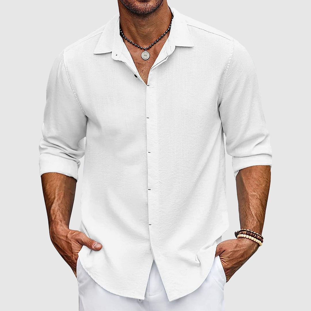 Elegantes Herren-Leinenhemd in trendigen Farben - perfekt für einen anspruchsvollen und stilvollen Look