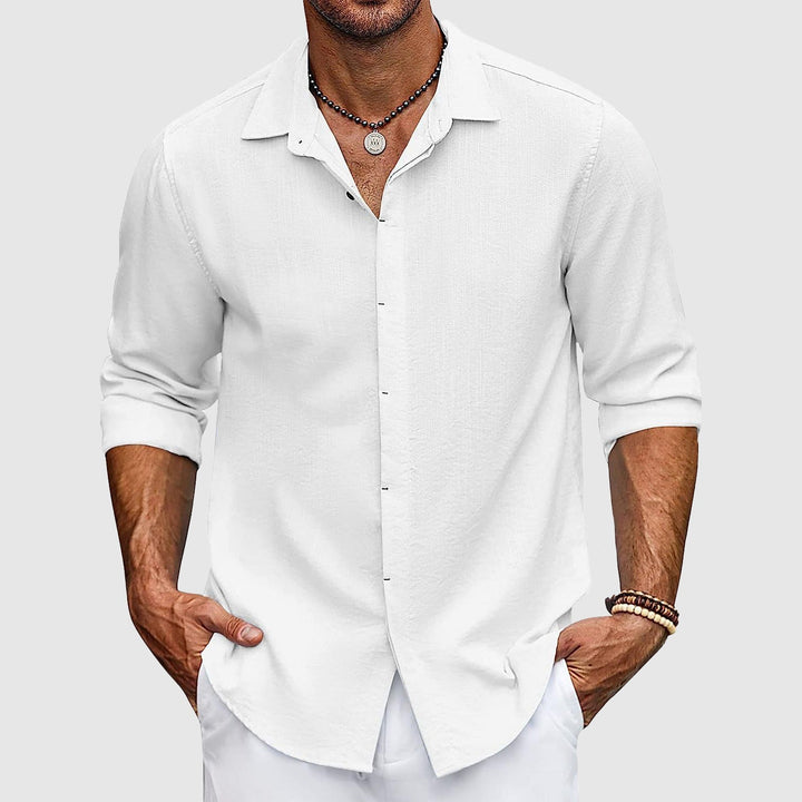 Elegantes Herren-Leinenhemd in trendigen Farben - perfekt für einen anspruchsvollen und stilvollen Look