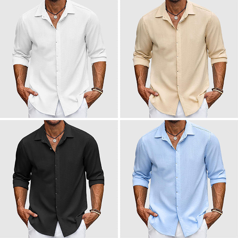 Elegantes Herren-Leinenhemd in trendigen Farben - perfekt für einen anspruchsvollen und stilvollen Look