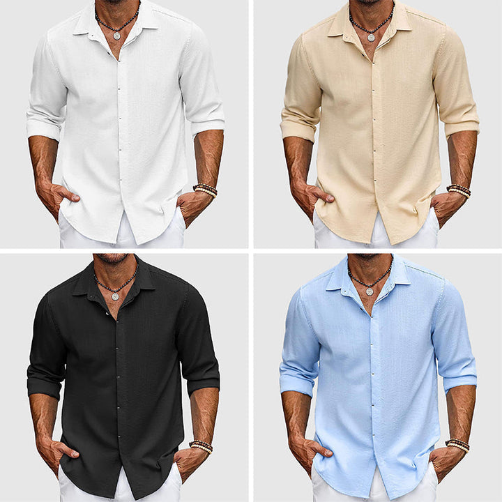 Elegantes Herren-Leinenhemd in trendigen Farben - perfekt für einen anspruchsvollen und stilvollen Look