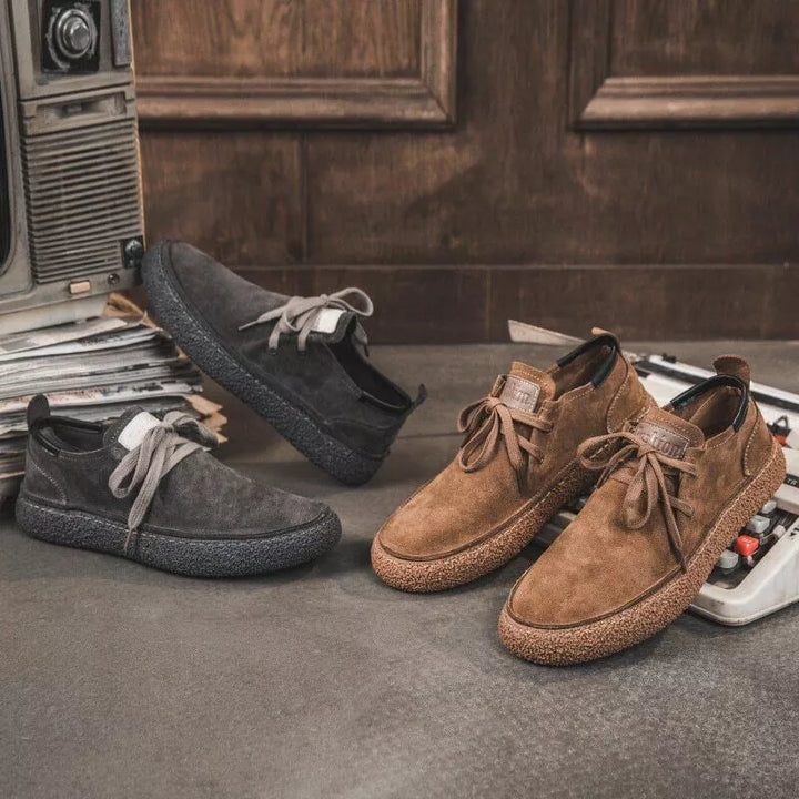 Modische Herrenschuhe aus Nubukleder mit weicher Sohle - eine Kombination aus Eleganz und Komfort