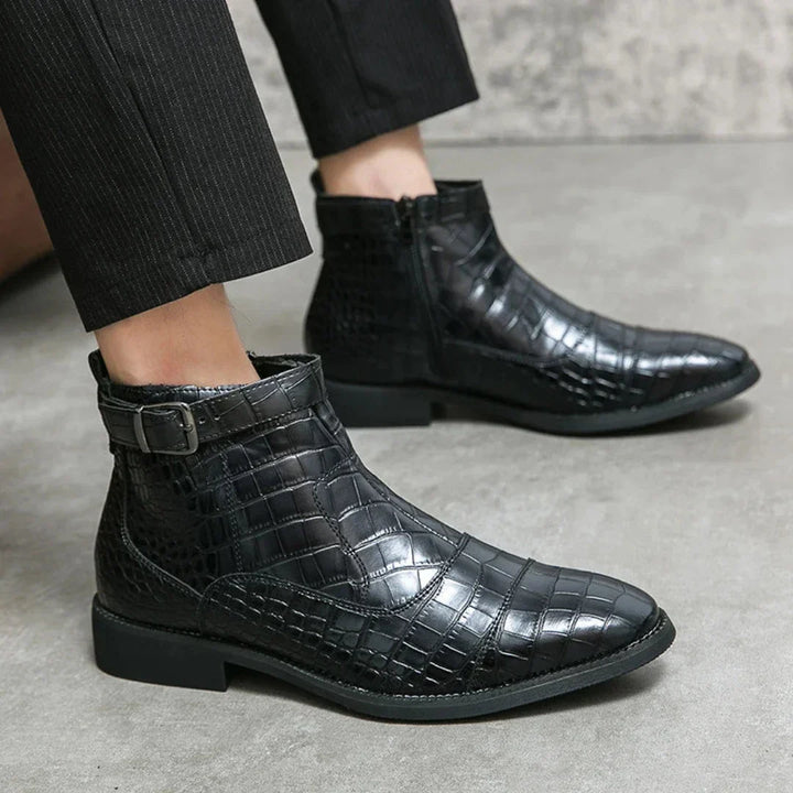 Eleganckie męskie skórzane buty Chelsea na wyjątkowe okazje