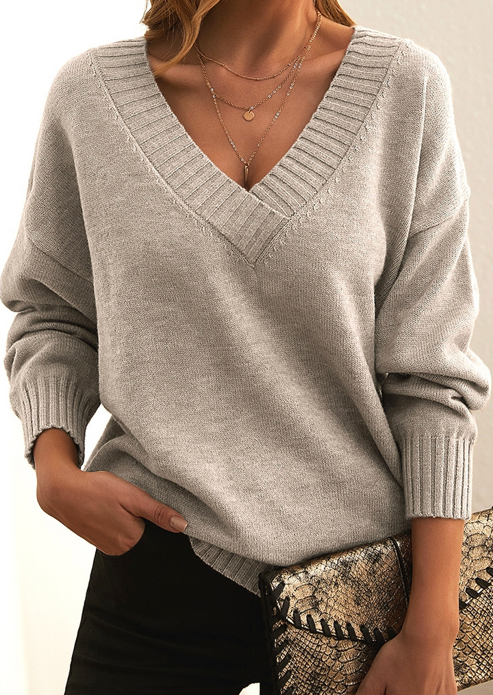 Eleganter langärmeliger Damenpullover - perfekt für jede Gelegenheit