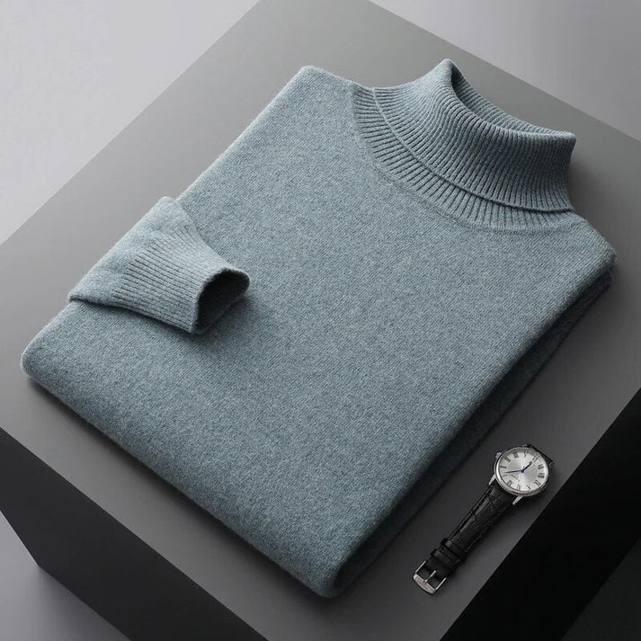 Exklusiver Herren-Rollkragenpullover aus Kaschmir - eine Kombination aus Eleganz und hohem Komfort