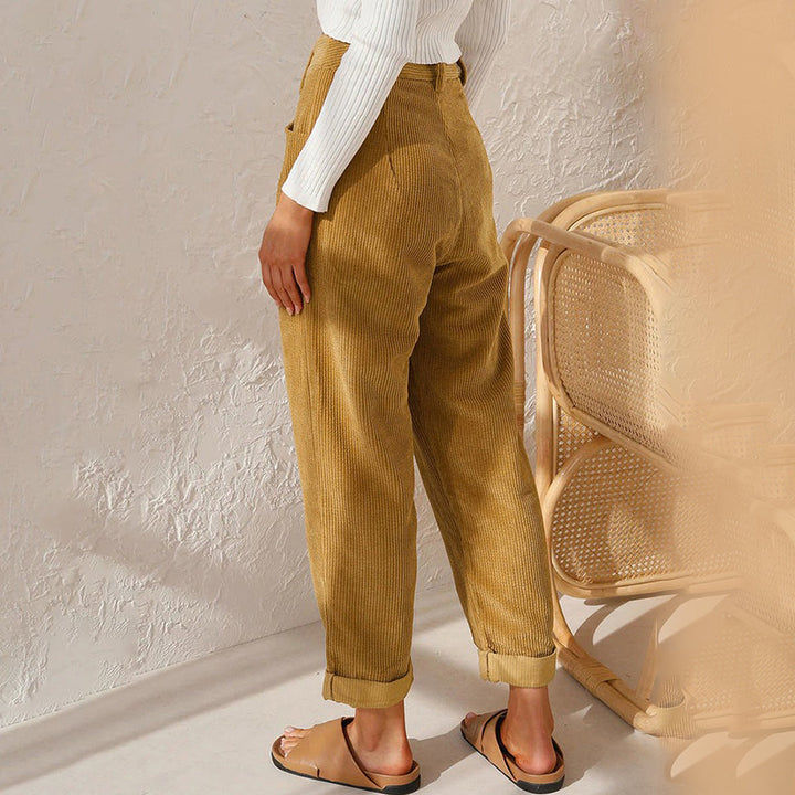 Stylische Damenhose mit hoher Taille für einen eleganten und modischen Look