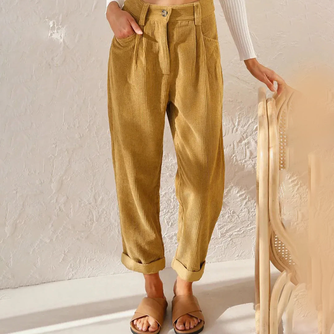 Stylische Damenhose mit hoher Taille für einen eleganten und modischen Look