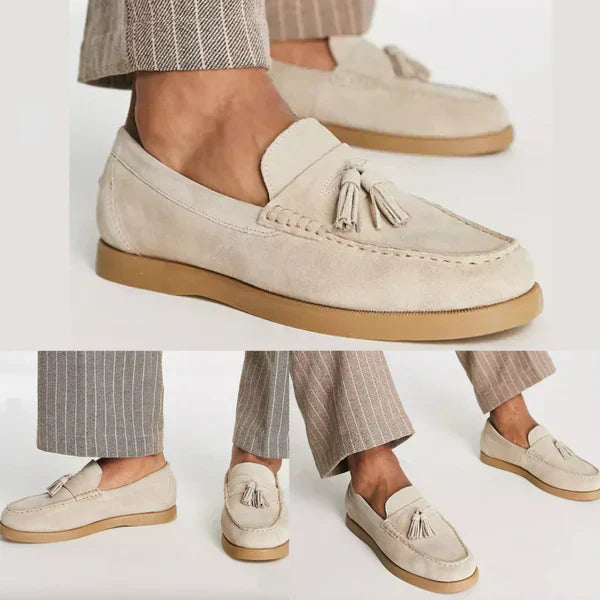 Stilvolle und bequeme Herren-Slipper aus hochwertigem Wildleder mit elegantem, klassischem Design