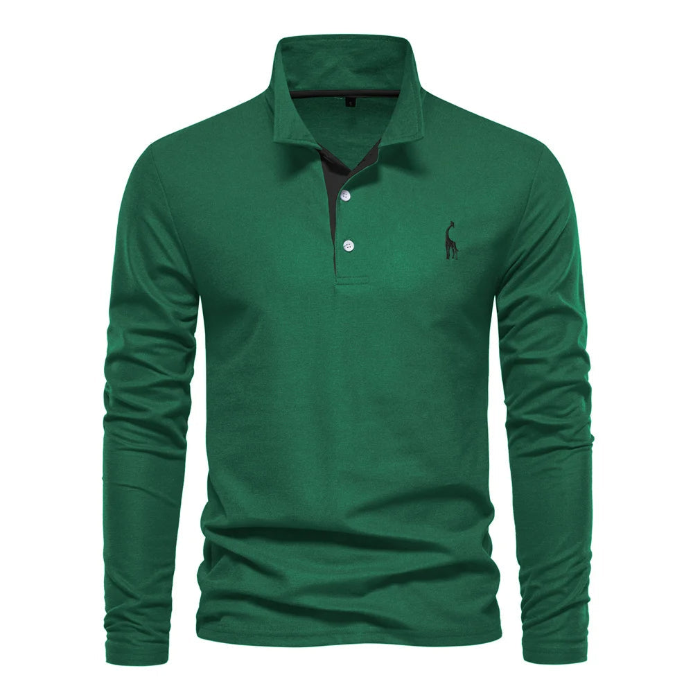 Stylowy męski sweter polo z długim rękawem – komfort i elegancja na co dzień
