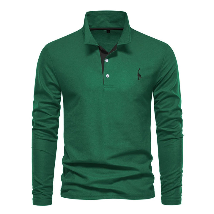 Stylowy męski sweter polo z długim rękawem – komfort i elegancja na co dzień