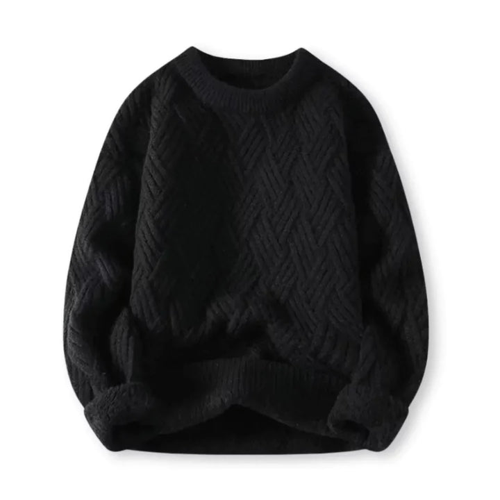 Herren-Wollpullover mit elegantem Twill - klassischer Stil und unübertroffene Wärme