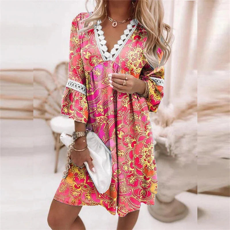 Stilvolles Blumenkleid für Damen - eine elegante Wahl für Frühling und Sommer