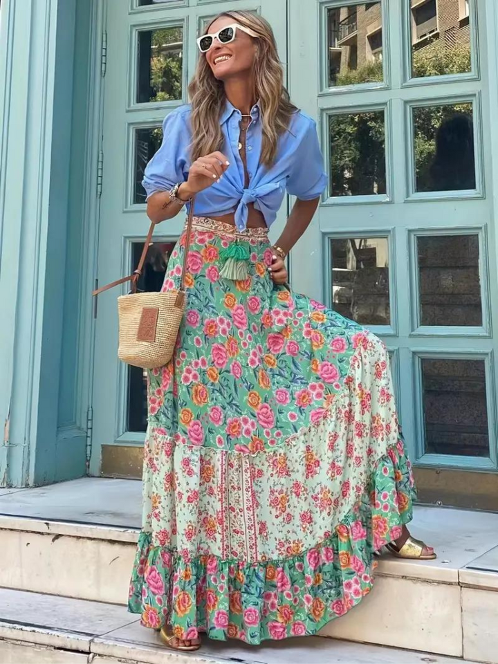 Stylowa damska spódnica maxi na eleganckie okazje